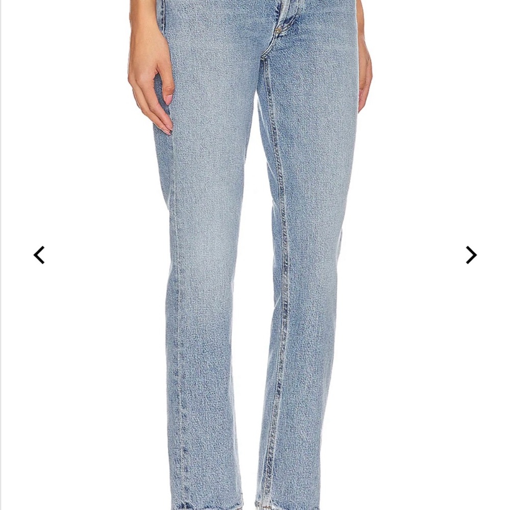 Agolde Riley High Rise Straight Crop Jeans - Picture 2 of 7